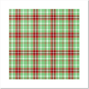 Red And Green Plaids Pattern Posters and Art